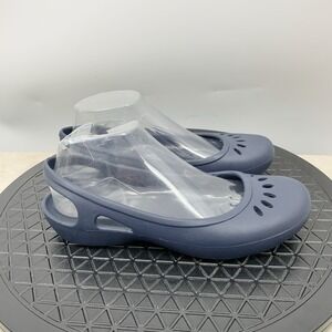 Crocs Kadee Shoes Women Size 8 Sandals Blue Rubber Flats Slip On Water